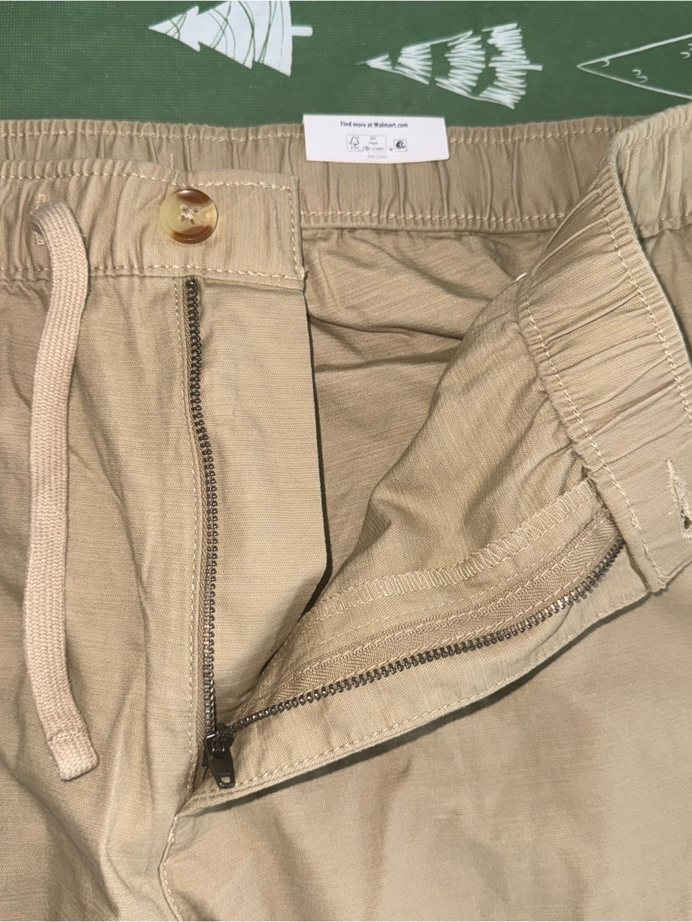 George Men’s Weekend Chino Pull-On Pants XL 40-42 Khaki Stretch Straight Leg - Picture 5 of 15